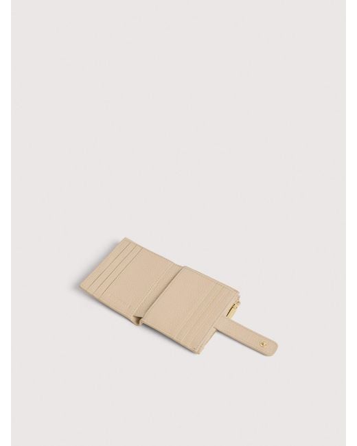 Coccinelle Natural Small Grained Leather Wallet Metallic Medium
