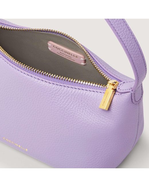 Coccinelle Purple Minibag aus genarbtem Leder gleen Mini