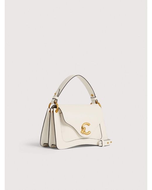 Coccinelle Natural Smooth Calf Leather Handbag C-Me Small