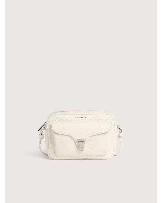 Coccinelle Natural Shells Textured Fabric Crossbody Bag Beat Small