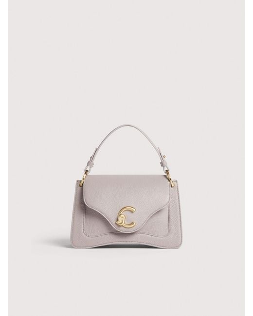 Coccinelle Natural Grained Leather Handbag C-Me Small