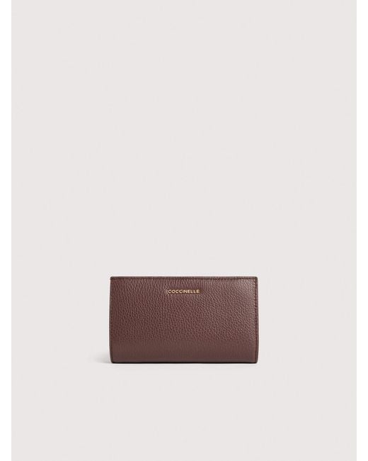Coccinelle Multicolor Medium Grained Leather Wallet Metallic Large