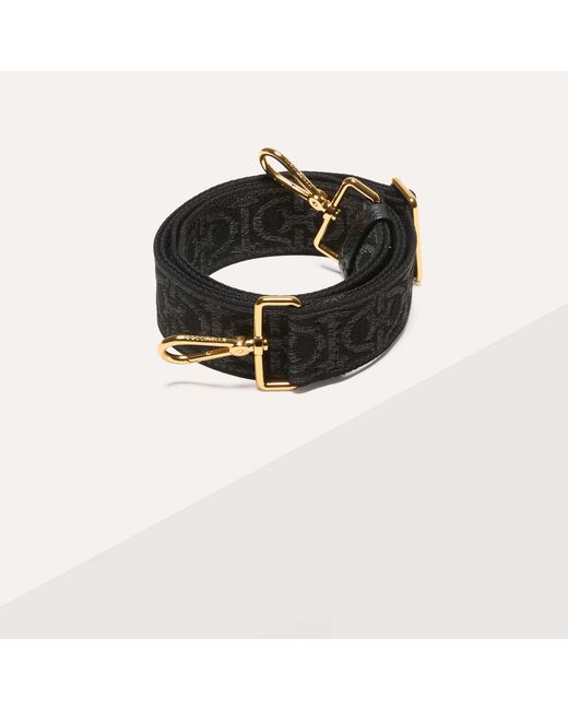 Coccinelle Black Jacquard Fabric Shoulder Strap Monogram