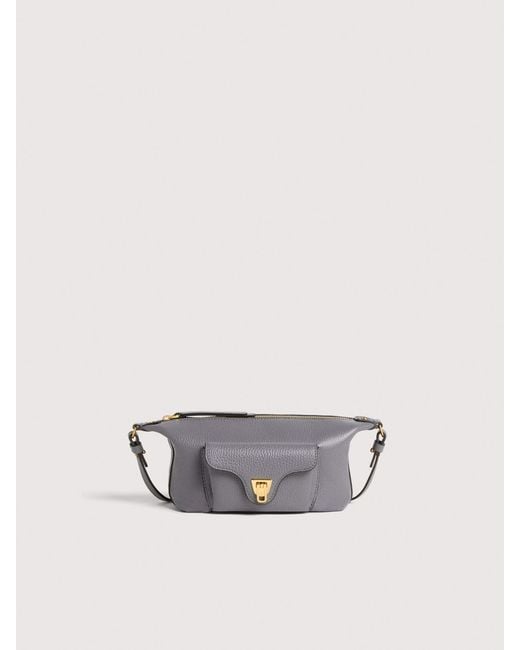 Coccinelle White Grained Leather Minibag Beat Generation Mini