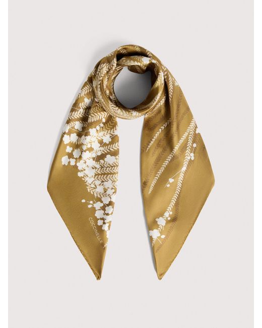 Coccinelle Metallic Silk Foulard Algae