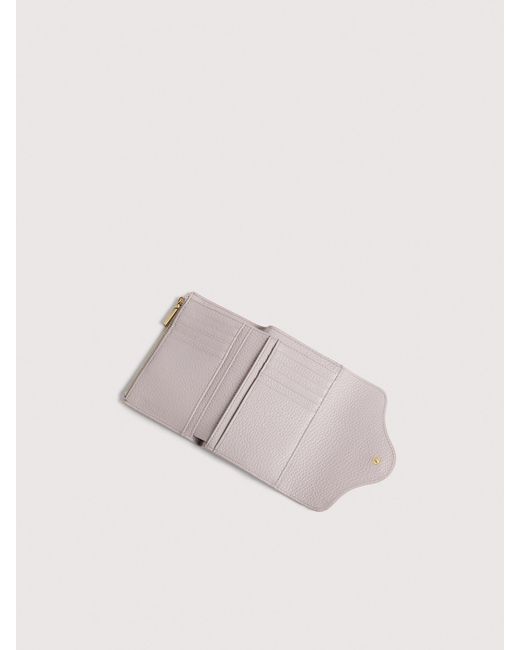 Coccinelle White Medium Grained Leather Wallet C-Me Medium