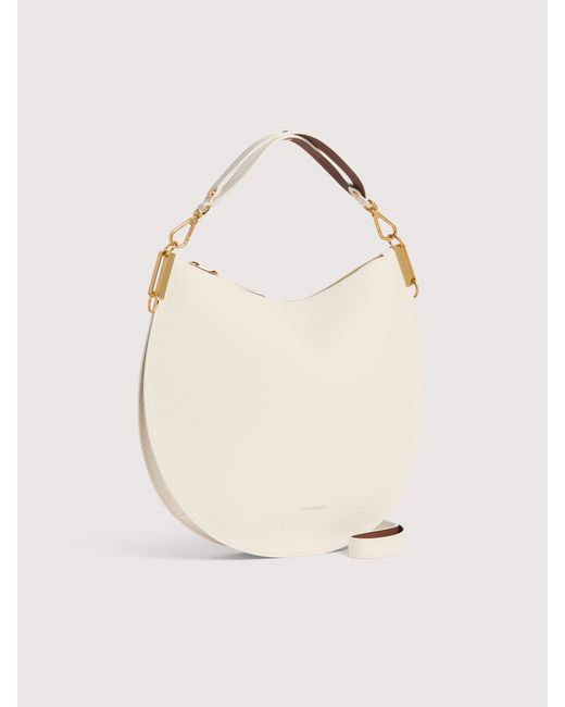 Coccinelle Natural Two-Sided Leather Shoulder Bag Sunup Large
