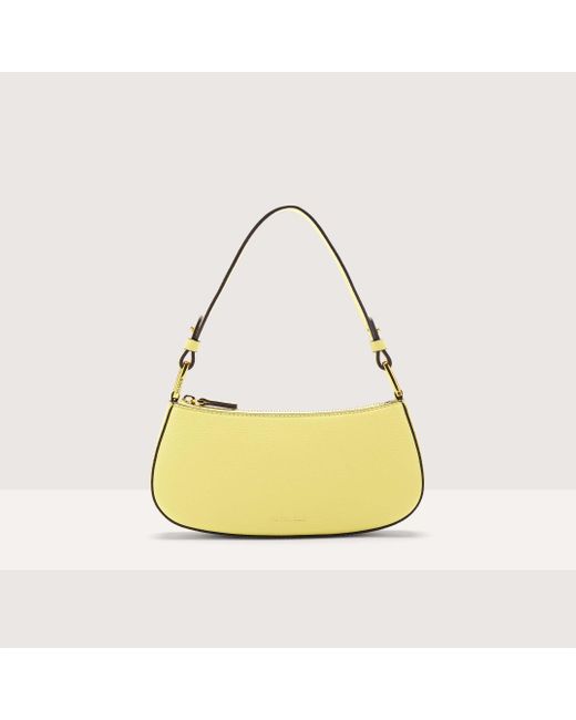 Coccinelle Yellow Minibag aus genarbtem Leder Merveille