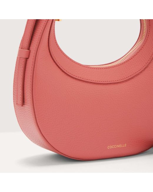 Coccinelle Pink Grained Leather Minibag Whisper