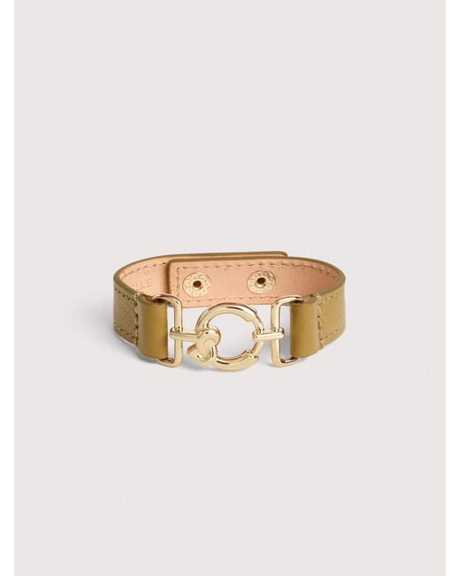 Coccinelle Natural Grained Leather Bracelet C-Me