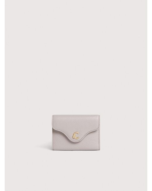 Coccinelle White Small Grained Leather Wallet C-Me Small
