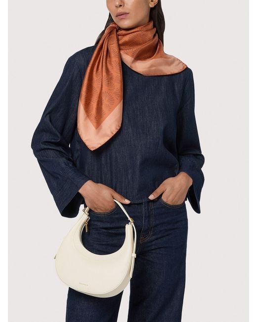 Coccinelle Orange Silk Foulard Shell