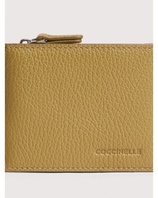 Coccinelle Natural Grained Leather Wallet Smart To Go Medium