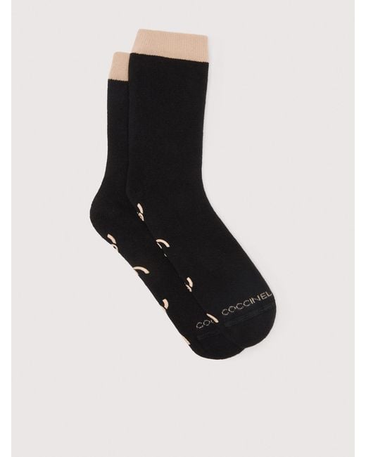 Coccinelle Black Cotton-Blend Socks Home