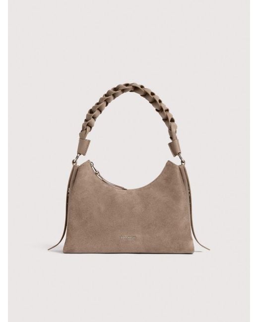 Coccinelle Natural Suede Shoulder Bag Boheme Small