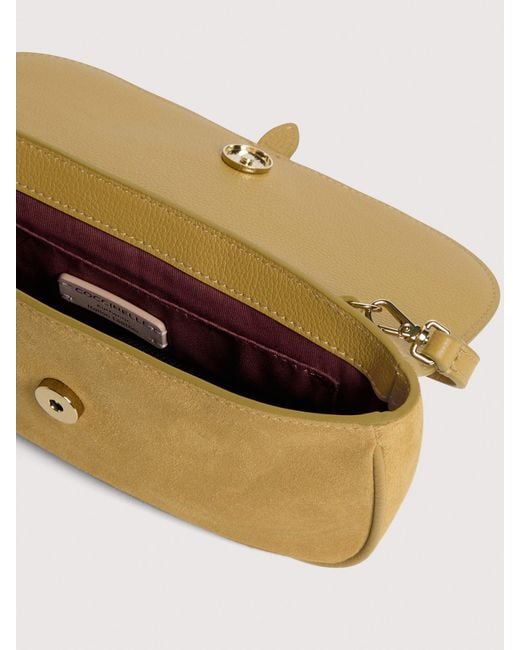 Coccinelle Natural Suede And Micro Grained Leather Minibag Mavery Small