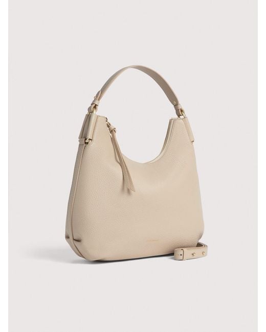 Coccinelle Natural Grained Leather Shoulder Bag Rebekka Small
