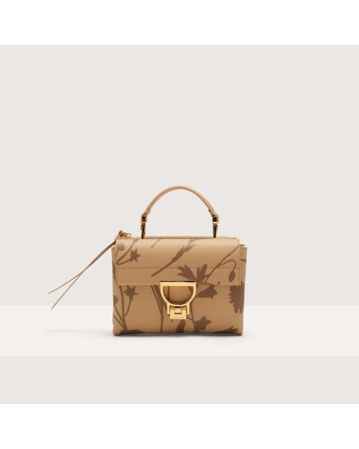 Borsa a mano in Pelle stampa shadow Arlettis Shadow Print Small di Coccinelle in Natural