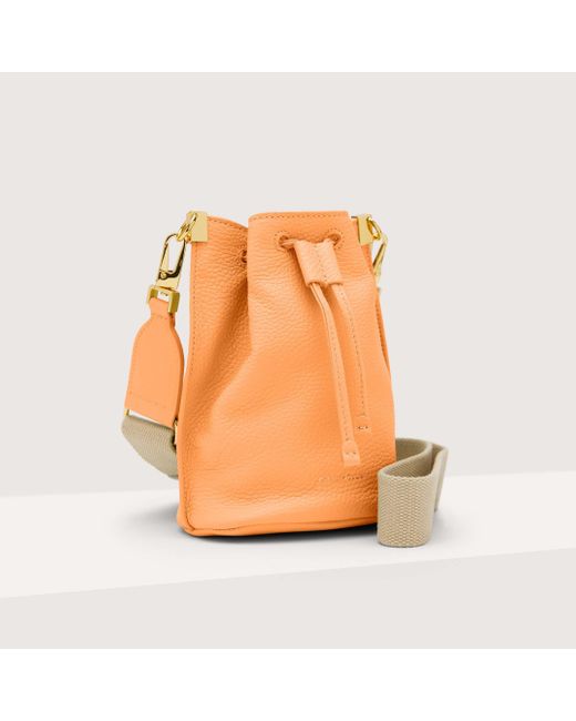 Coccinelle Orange Minibag aus genarbtem Leder Hyle