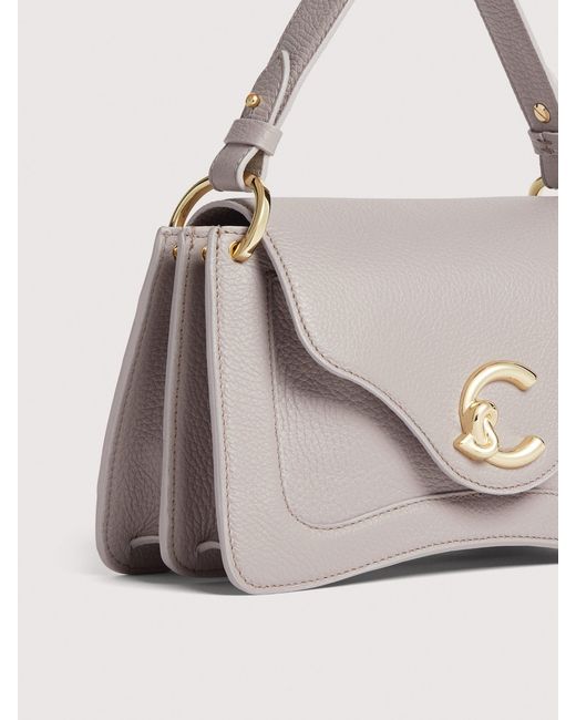Coccinelle Natural Grained Leather Handbag C-Me Small