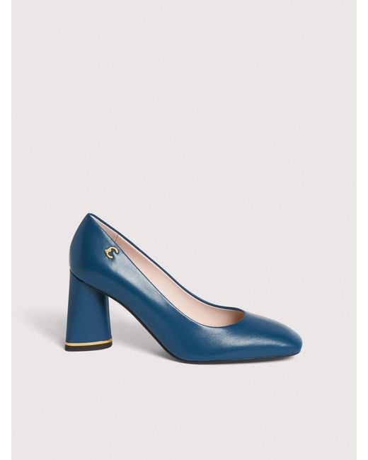 Coccinelle Blue Smooth Leather Pumps C-Everyday