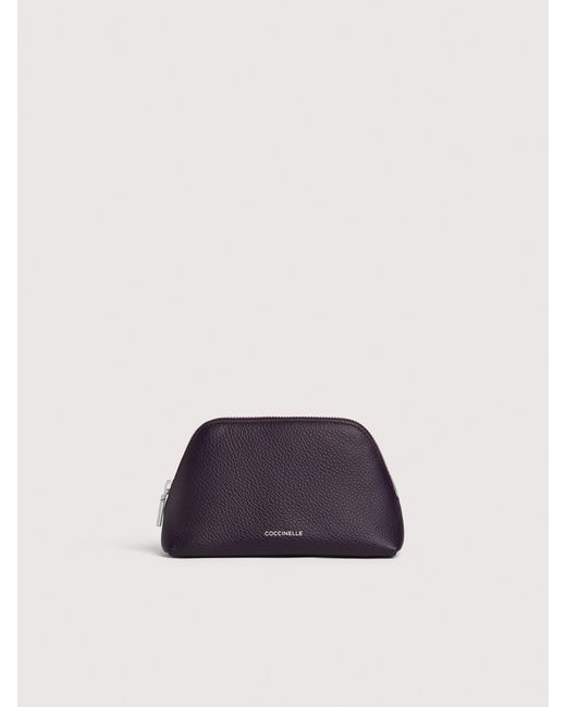 Coccinelle Multicolor Grained Leather Make-Up Bag Helga Medium