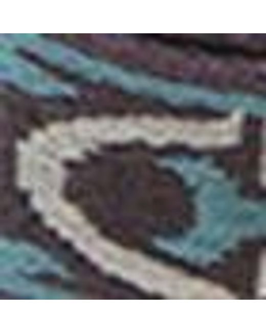 Coccinelle Blue Jacquard Fabric Shoulder Strap Monogram Tricolor