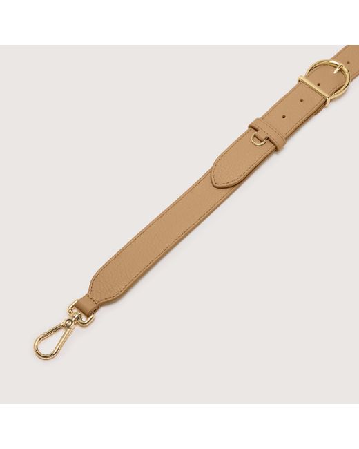 Coccinelle Metallic Grained Leather Shoulder Strap Beth