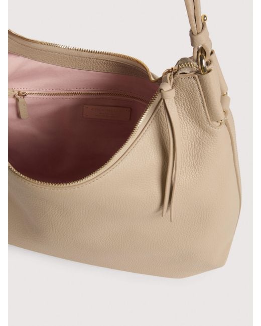 Coccinelle Natural Grained Leather Shoulder Bag Rebekka Medium