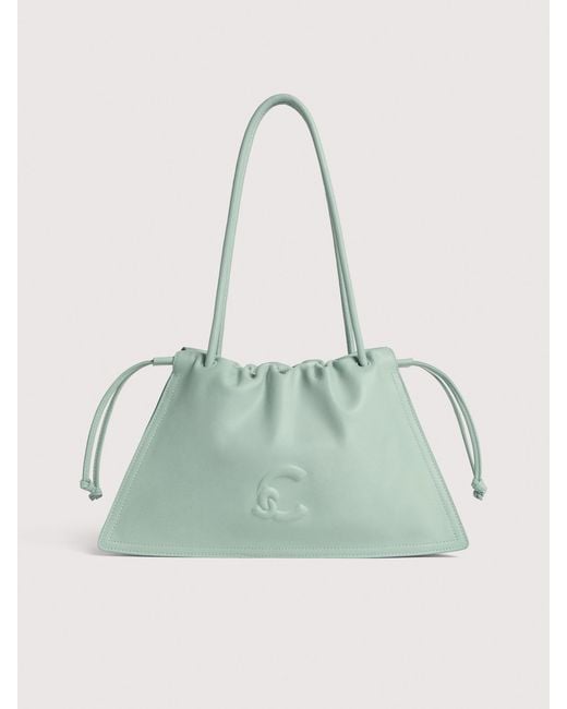 Coccinelle Green Smooth Leather Shoulder Bag Dulse Medium