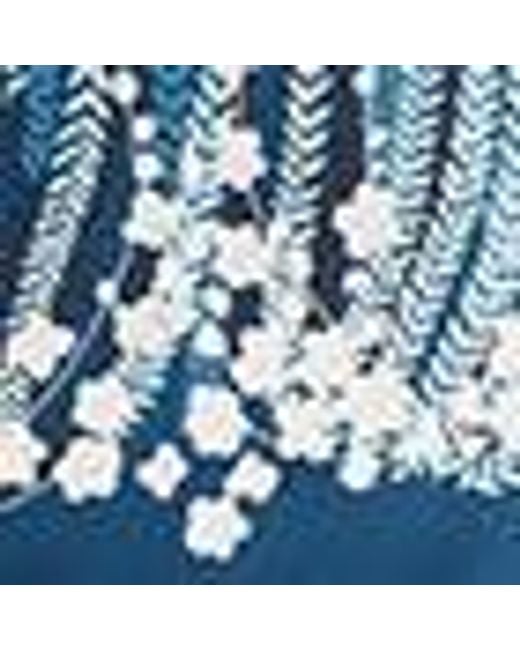 Coccinelle Blue Silk Foulard Algae