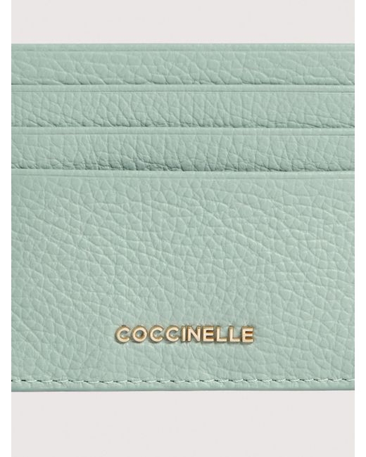 Coccinelle Multicolor Grainy Leather Card Holder Metallic Small