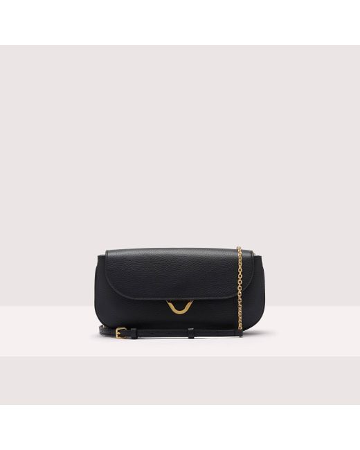 Coccinelle Black Grained Leather Minibag Dew