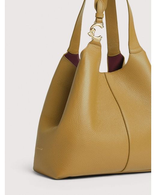 Coccinelle Natural Grained Leather Tote Bag C-Easy Large
