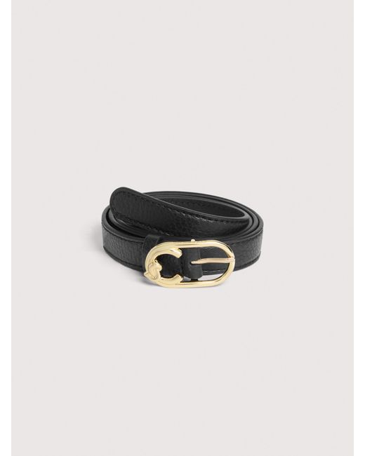 Coccinelle Black Gürtel Aus Genarbtem Leder C-Me