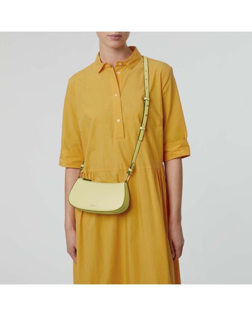 Coccinelle Yellow Grained Leather Minibag Merveille