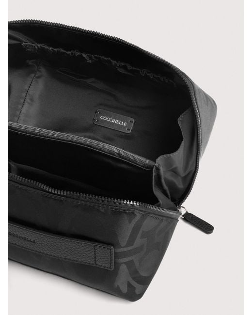 Coccinelle Black Necessaire Aus Nylongewebe Mit Monogram-Muster Smart To Go Monogram Nylon