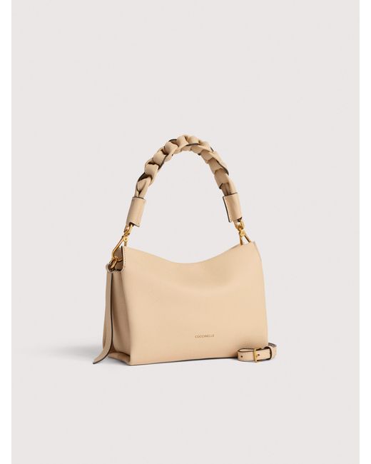 Coccinelle Natural Henkeltasche Aus Doubleface-Leder Boheme Small
