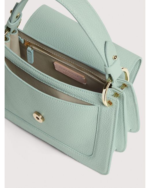 Coccinelle Green Grained Leather Handbag C-Me Small