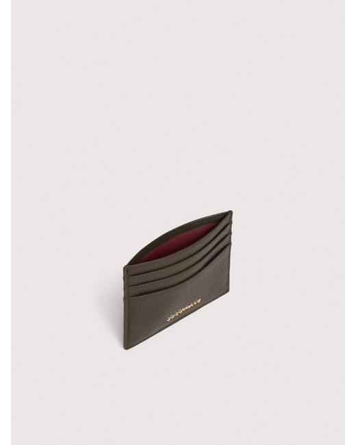 Coccinelle White Grainy Leather Card Holder Metallic Small
