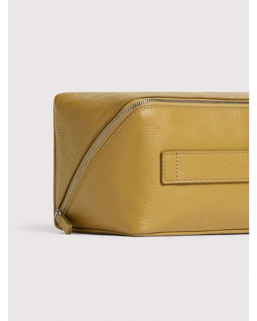 Coccinelle Natural Grained Leather Make-Up Bag Smart To Go Medium