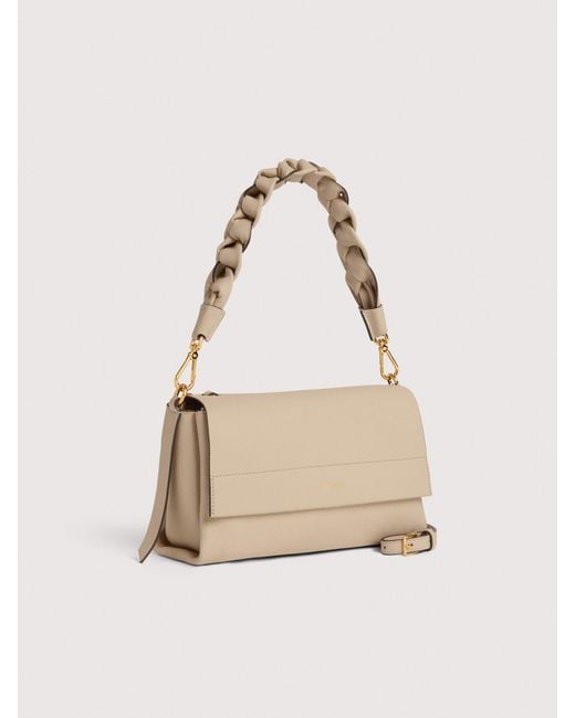 Coccinelle Natural Two-Sided Leather Shoulder Bag Boheme Small