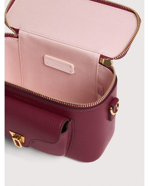 Coccinelle Pink Grained Leather Minibag Beat Generation