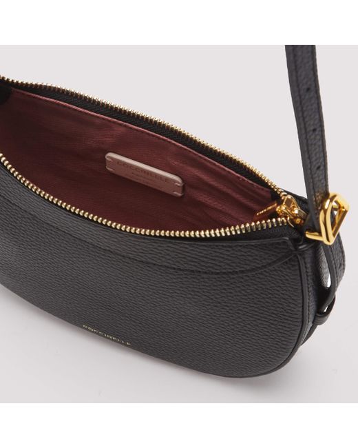 Coccinelle Black Grained Leather Minibag Whisper