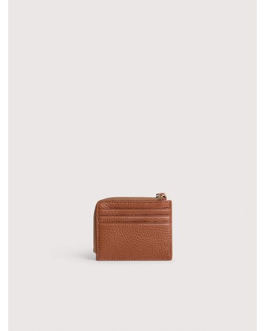 Coccinelle Multicolor Grainy Leather Card Holder Tassel Small