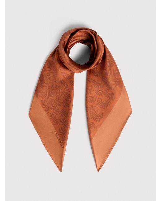 Coccinelle Orange Silk Foulard Shell