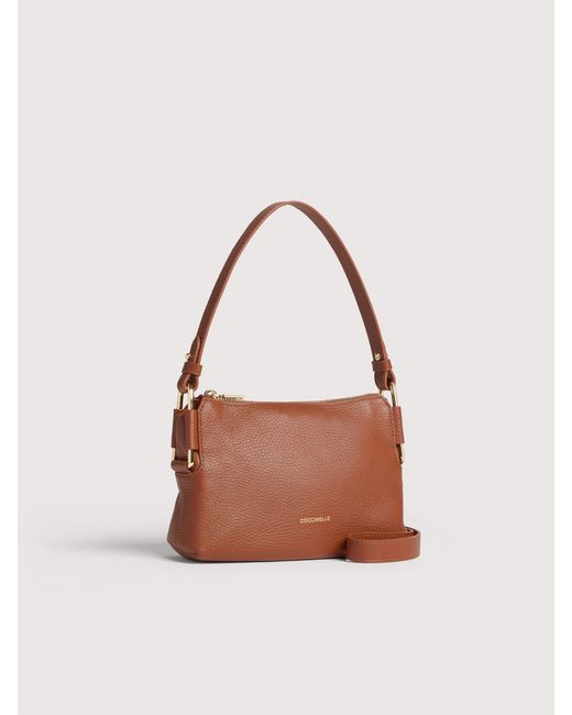 Coccinelle White Minibag Aus Genarbtem Leder Rebekka