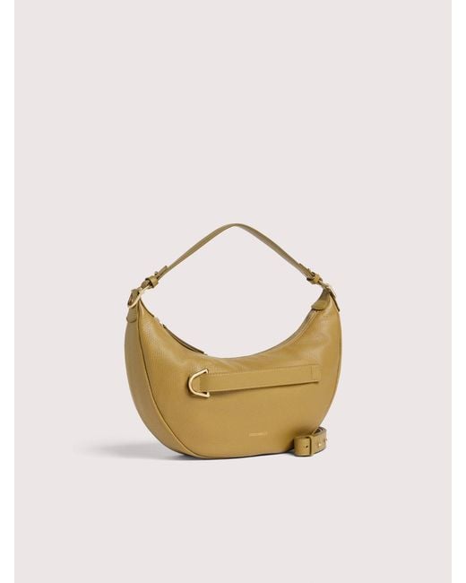 Coccinelle Pink Grained Leather Hobo Bag Paki Medium