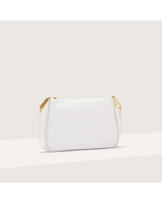 Coccinelle White Minibag aus genarbtem Leder Magie Small