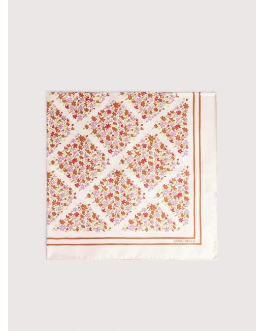 Coccinelle Pink Silk Foulard Sakura Flowers